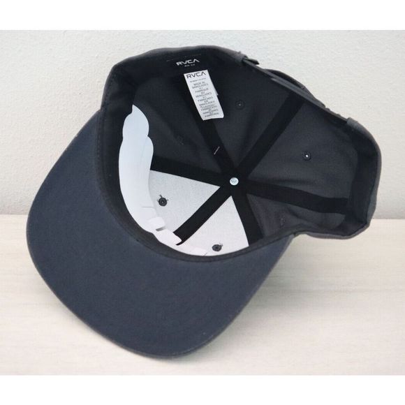 RVCA AVYHA00347 Unisex Pirate Black Stripe Hex Snapback Hat - Picture 6 of 6